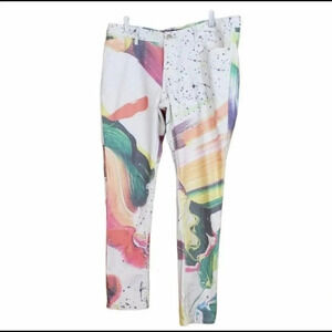 Jane‎ Doe Artsy 13 paint splatter pants NWOT